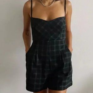 Urban Outfitters Isaac Plaid Romper
